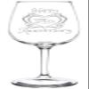 (34th) Heart and Ribbon Happy Anniversary Inspired Wine Taster Glass view 1