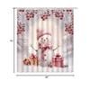 KTGHA Pink Christmas Shower Curtain Cute Snowman Red Berry Pine Leaf Winter Holiday Happy New Year Fabric Bathroom Curtain Set with Hooks(67" Wx70 H) view 4