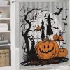 ZGDPBYF 3 Pieces Bath Mats Set for Bathroom, Halloween Bathroom Rug Set of 3, Scary Pumpkin Washable Cover Floor Rug Decorations for Kitchen Bathroom Bedroom view 2