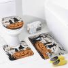 ZGDPBYF 3 Pieces Bath Mats Set for Bathroom, Halloween Bathroom Rug Set of 3, Scary Pumpkin Washable Cover Floor Rug Decorations for Kitchen Bathroom Bedroom view 4