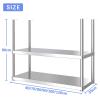 Drsyffsup Kitchen Hanging Shelf 2 Tier European Ceiling Frame Storage Racks Microwave Oven Pots and Pans Utensil Holder Organization Wall Shelf for Home Restaurants Bars (Size : 100x35x80cm) view 3
