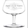 (53rd) Aged To Perfection Elegant and Vintage Birthday Celebration Inspired Wine Taster Glass view 1