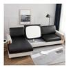 Waterproof Couch Cushion Cover PU Leather Sofa Cover Couch Cushion Slipcover with Elastic Bottom L Shape Sofa 1 2 3 4 Seaters Couch Furniture Protectors (Color : Black, Size : Chaise) view 1