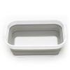 SAMMART Collapsible Tub - Foldable Dish Tub - Portable Washing Basin - Space Saving Plastic Washtub (Size S, White/Grey (Set of 2)) view 4