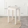 HCZION Pink Rectangular Plastic Stool, Modern Style, Stackable, 11x11x18 inches view 3