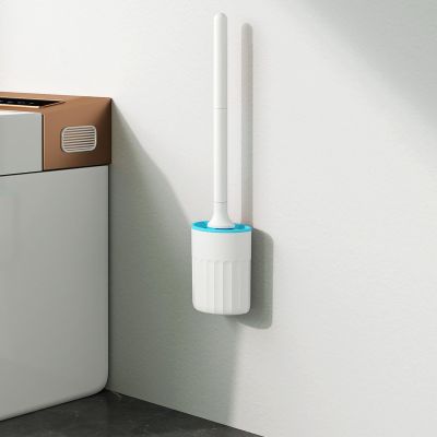 Musolaree Silicone Soft Bristles Long Handle Toilet Brush Set Wall Hanging Toilet Toilet Brush Cleaning Brush