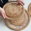 Woven Wall Dcor Boho Wall Basket Decor Wall Baskets Decor Wicker Wall Dcor Handmade Round Handmade Wall Plates Dcor for Living Room Bedroom Farmhouse Gift Idea view 4