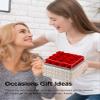 Eterfield Forever Flowers Preserved Roses Real Roses That Last Over a Year Rose Box Gifts for Her Mothers Day Valentines Day Christmas (Square Gold White Plaid Box, 16 Red Roses) view 2