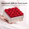 Eterfield Forever Flowers Preserved Roses Real Roses That Last Over a Year Rose Box Gifts for Her Mothers Day Valentines Day Christmas (Square Gold White Plaid Box, 16 Red Roses) view 4