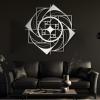 Cadeali Metal Wall Decor, Golden Ratio Metal Wall Art, Geometric Wall Art, Fibonacci Spiral, Wall Hangings, Metal Wall Art, Metal Wall Decor for Living Room (Sliver, 18"x18"|47x47cm) view 1