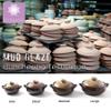 BALWOO Korean Pot [Buncheong][44oz, 1300ml] MUD GLAZE Earthenware Ttukbaegi, Natural Ceramic Clay Cooking Pot Casserole, Heat Resistant Earthen Pot, Stone Bowl Stockpot Soup Crock, Pottery Bowl view 2