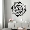 Cadeali Metal Wall Decor, Golden Ratio Metal Wall Art, Geometric Wall Art, Fibonacci Spiral, Wall Hangings, Metal Wall Art, Metal Wall Decor for Living Room (Black, 39"x39"|100x100cm) view 1