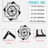 Cadeali Metal Wall Decor, Golden Ratio Metal Wall Art, Geometric Wall Art, Fibonacci Spiral, Wall Hangings, Metal Wall Art, Metal Wall Decor for Living Room (Black, 39"x39"|100x100cm) view 3