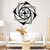 Cadeali Metal Wall Decor, Golden Ratio Metal Wall Art, Geometric Wall Art, Fibonacci Spiral, Wall Hangings, Metal Wall Art, Metal Wall Decor for Living Room (Black, 39"x39"|100x100cm) view 4