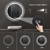 APRILSOUL 36 Inch Round LED Bathroom Mirror with Lights, Makeup Mirror with Front and Backlit, Anti-Fog, 3 Colors and Dimmable Light view 4