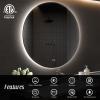 APRILSOUL 28 Inch Round LED Backlit Bathroom Mirror, Vanity Mirror with Anti-Fog, Touch Button, 3 Colors and Dimmable Light view 2