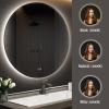 APRILSOUL 28 Inch Round LED Backlit Bathroom Mirror, Vanity Mirror with Anti-Fog, Touch Button, 3 Colors and Dimmable Light view 4