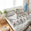 Boho Tribal Vintage Geometric Duvet Cover Sets 4 Piece California King Ultra Soft Bed Quilt Cover Set for Kids/Teens/Women/Men,Native Triangle Stripes Wood Grain Bedding Collection All Season Use view 2