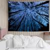 LB Starry Night Forest Tapestry, Tree with Blue Galaxy Night Sky Wall Tapestry for Bedroom, Fantasy Nature Landscape Wall Hanging Tapestry Wall Art for Living Room Home Decor, 70.9L x 92.5W Inches view 4