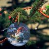 Christmas 2023 Christmas Tree Hanging Ornaments, 3" Round Double-Sided Ceramic Ornaments Decor Christmas Gnomes Winter Snowflake Xmas Poinsettia view 2
