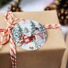 Christmas Snowman 2023 Christmas Tree Hanging Ornaments, 3" Round Double-Sided Ceramic Ornaments Decor Farm Xmas Tree Winter Snowflake view 3