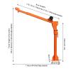 1100 LB Truck-Mounted Crane, with Electric Winch 12V, Painted Q235 Steel Pickup Truck Jib Cranes 360  Rotate Base for Engines Hoist, Shop Crane view 4