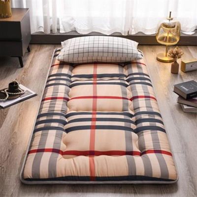 DAZULI Japanese Floor Mattress Thicken Tatami Mat Sleeping Pad Foldable Roll Up Mattress Soft Comfortable Student Dormitory Mattress Four Seasons Universal(Size:100x200cm,Color:E)