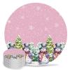 Christmas Coasters for Drinks Absorbent Coaster Sets of 8 with Cork Base Pink Xmas Snowman Snowflake Tree Winter Ceramic Cup Coaster for Wooden Table, Bar, Housewarming Gifts, Holiday Party view 1
