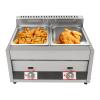PIAOCAIYIN Food Warmer, 2 Wells Pan Gas Fryer Food Warmer, 12L Stainless Steel Buffet Warmer, 50~380 Temperature Control, Food Warmers for Parties, Gas Fryer for French Fries Donuts view 1