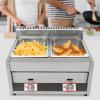 PIAOCAIYIN Food Warmer, 2 Wells Pan Gas Fryer Food Warmer, 12L Stainless Steel Buffet Warmer, 50~380 Temperature Control, Food Warmers for Parties, Gas Fryer for French Fries Donuts view 3