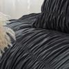 Bonlino Queen Comforter Set - Black Boho Shabby Chic Bedding for Bedroom - Fluffy 3 Piece Ruffle Comforter Set with Pillow view 3