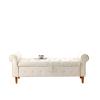 LKTART Storage Bench for Bedroom End of Bed Entryway Storage Ottoman with Rolled Tufted Arms Upholstered Velvet Window Bench for Bedroom Living Room Entryway view 1
