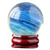 NIBHZ Natural Citrine Crystal Ball with Stand Yellow Melting Stone Crystal Sphere Crystal Sphere for Scrying Mirror, Crystal, Divination Sphere, Home Decoration,Natural Stones,9cm view 1