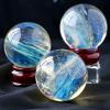 NIBHZ Natural Citrine Crystal Ball with Stand Yellow Melting Stone Crystal Sphere Crystal Sphere for Scrying Mirror, Crystal, Divination Sphere, Home Decoration,Natural Stones,9cm view 3