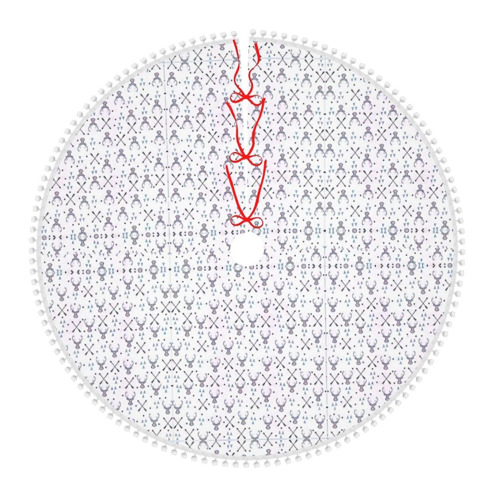 Holiday Tree Skirt - Vibrant Colors - Perfect for Christmas, Halloween, and New Year Celebrations! Hunting Arrows Triangles Deer