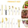 69 Piece Gold Silverware Set with Steak Knife Service For 8, Golden Flatware Cutlery Set Stainless Steel Utensils Mirror Polishe Spoons and Forks with Metal Straw, Slotted Spoons, Tongs, Tableware view 2