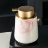 AOPPLSOT Soap Dispenser Set Marble Look, 4-Piece Bathroom Toothbrush Cup Set, Soap Dish, Soap Dispenser, Pump, Cup, Toothbrush Holder, Ceramic,Pink 3 view 4