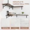 Kaboon 36 inch Long 10 inch Deep Floating Shelves for Wall Set of 2, Large Open Shelves Wall Mounted, Space Saving Home and Commercial Use, Eucalyptus view 4