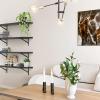 Kaboon 36 inch Long 10 inch Deep Floating Shelves for Wall Set of 2, Large Open Shelves Wall Mounted, Space Saving Home and Commercial Use, Cloud Atlas/Black Marble view 2