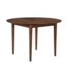 Comfort Pointe Bonito Midnight Blue Faux Leather 5-Piece Round Dining Set in Walnut Finish view 3