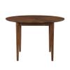 Comfort Pointe Bonito Midnight Blue Faux Leather 5-Piece Round Dining Set in Walnut Finish view 4