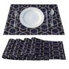 Abstract Geometric Lines Placemats Set of 6 Washable, 12" x 18" Rhombuses Table Mats Heat Resistant Cloth Placemat for Kitchen Dining Table Decoration Indoor Outdoor Place Mat view 1