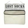 SEDLAV Lost Socks Bag for Laundry Room - Large Capacity for Mismatched Socks - Stylish Print Wall Decor with Humorous Text - Ideal Room Decor to Reduce Clutter view 1