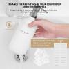 Glass Soap Dispenser - Dish Hand Soap Dispenser for Kitchen Set, Bathroom Soap Lotion Dispenser with 304 Rust Proof Pump, Tray, White Bottle/Black Pump view 4