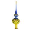 Sunflowers Hand Painted Hand Blown Glass Christmas Tree Topper. Made in Ukraine. view 1