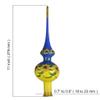 Sunflowers Hand Painted Hand Blown Glass Christmas Tree Topper. Made in Ukraine. view 2