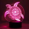 Jinnwell 3D Turtle led Night Light Lamp Illusion Night Light 16 Color Changing Table Desk Decoration Gift Acrylic Flat ABS Base USB Cable Toy view 2