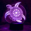 Jinnwell 3D Turtle led Night Light Lamp Illusion Night Light 16 Color Changing Table Desk Decoration Gift Acrylic Flat ABS Base USB Cable Toy view 4