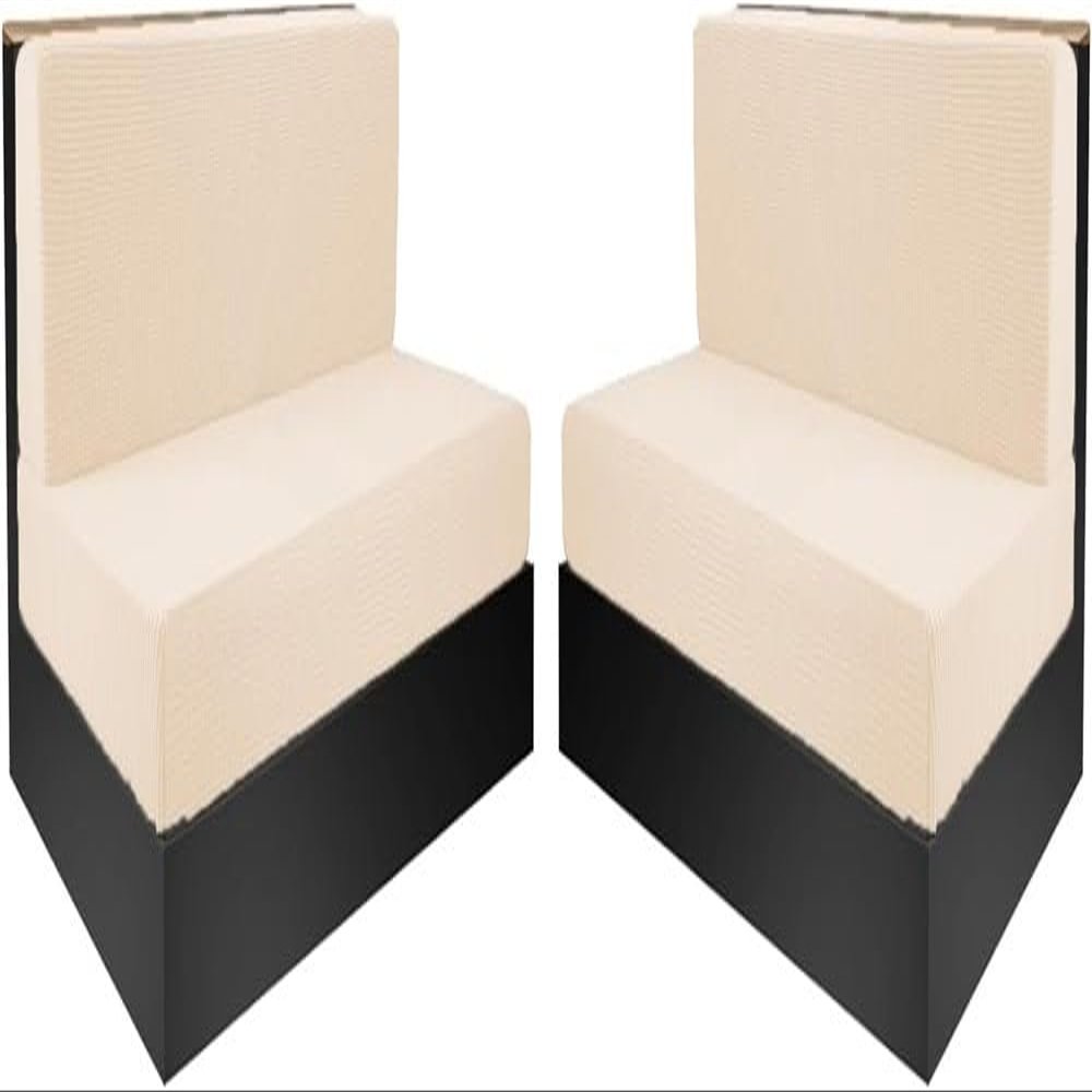 LUXRUB Stretch RV Dinette Cushion Covers All Inclusive RV Cushion Couch Cover Backrest Cover Jacquard Furniture Protectors Camper Car Bench Cover RV Booth Seat Covers (Color : Beige, Size : 2sets)