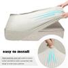 LUXRUB Stretch RV Dinette Cushion Covers All Inclusive RV Cushion Couch Cover Backrest Cover Jacquard Furniture Protectors Camper Car Bench Cover RV Booth Seat Covers (Color : Beige, Size : 2sets) view 3